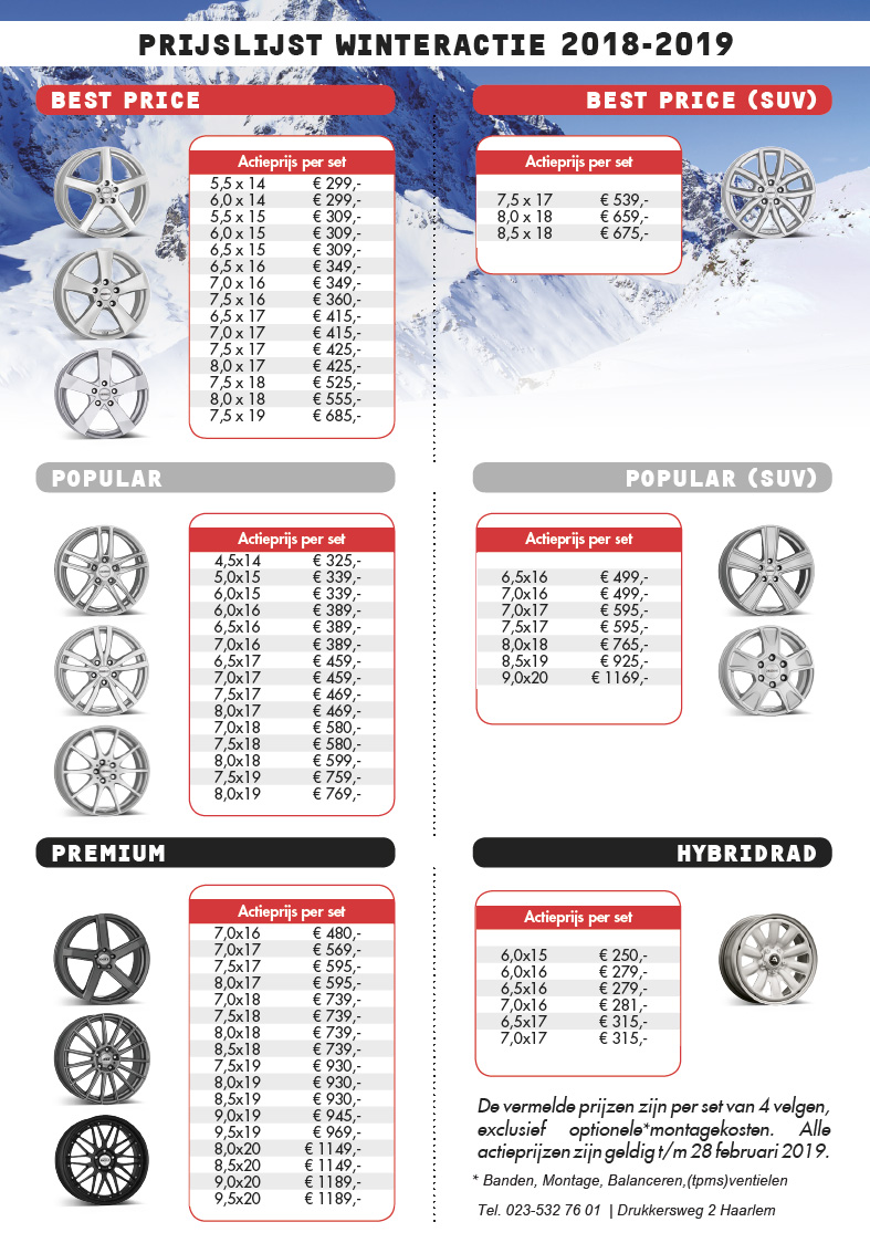 Winteracties winterwielen bandenservice haarlem